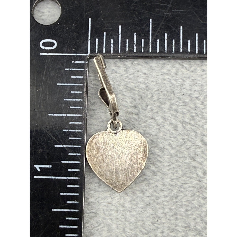 Vintage Catherine Popesco Earrings Heart Rhinestone Silver Tone Signed - Picture 5 of 6